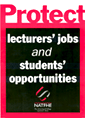 Protect lecturers’ jobs and students’ opportunities poster