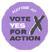 Vote yes for action sticker